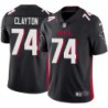 Falcons #74 Stan Clayton Football Jersey -Black