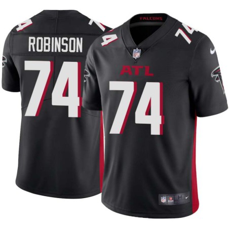 Falcons #74 Don Robinson Football Jersey -Black