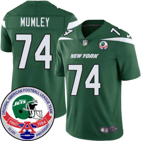 Jets #74 Nick Mumley 1984 Throwback Green Jersey