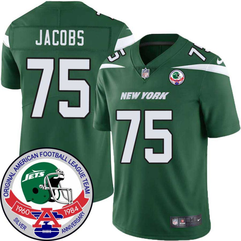 Jets #75 Proverb Jacobs 1984 Throwback Green Jersey