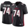 Falcons #74 Jim Sullivan Football Jersey -Black