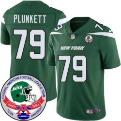 Jets #79 Sherman Plunkett 1984 Throwback Green Jersey