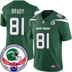 Jets #81 Kyle Brady 1984 Throwback Green Jersey