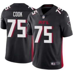 Falcons #75 Ed Cook Football Jersey -Black