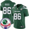 Jets #86 Verlon Biggs 1984 Throwback Green Jersey