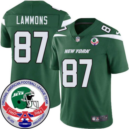 Jets #87 Pete Lammons 1984 Throwback Green Jersey