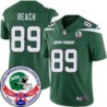 Jets #89 Sanjay Beach 1984 Throwback Green Jersey