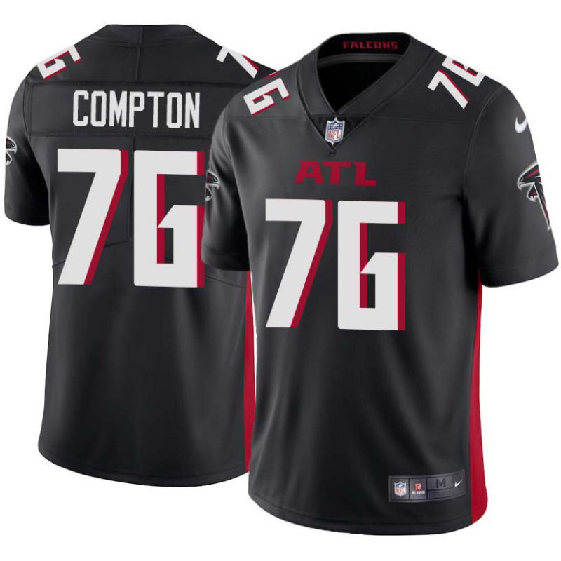 Falcons #76 Tom Compton Football Jersey -Black