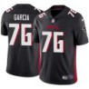 Falcons #76 Jim Garcia Football Jersey -Black