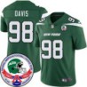 Jets #98 Darrell Davis 1984 Throwback Green Jersey