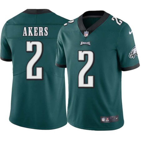 David Akers #2 Eagles Cheap Green Jersey