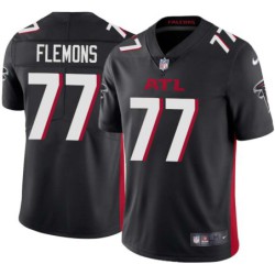 Falcons #77 Ronald Flemons Football Jersey -Black