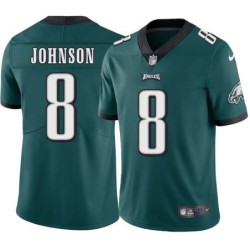 Dirk Johnson #8 Eagles Cheap Green Jersey