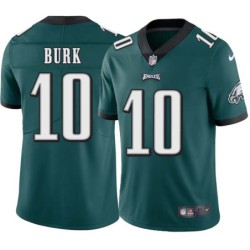 Adrian Burk #10 Eagles Cheap Green Jersey