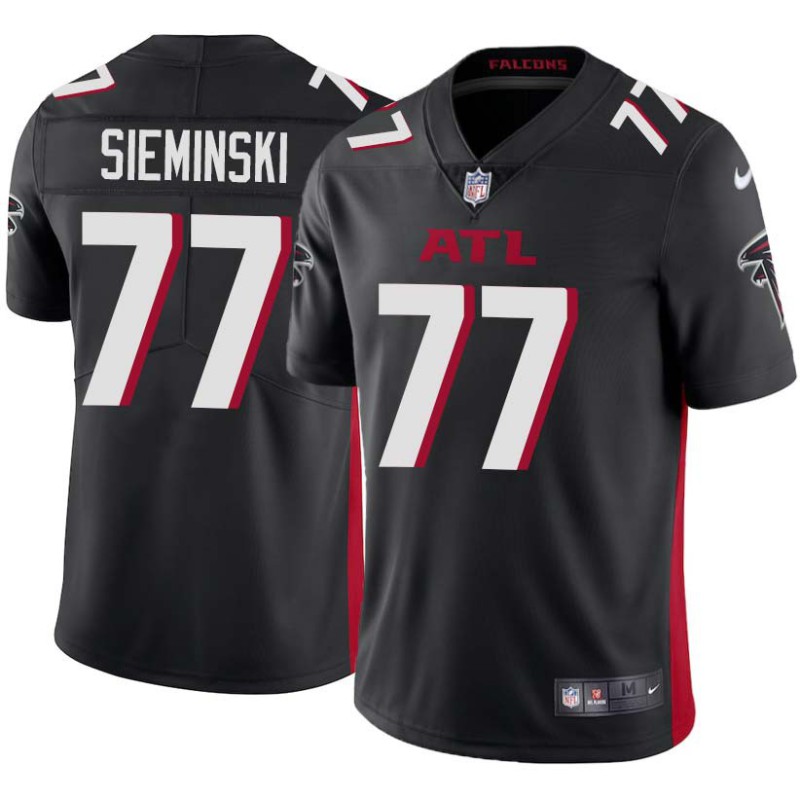 Falcons #77 Chuck Sieminski Football Jersey -Black