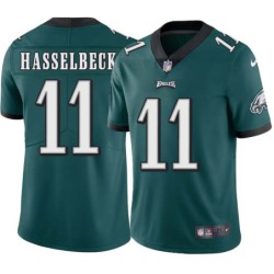 Tim Hasselbeck #11 Eagles Cheap Green Jersey