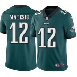 Ed Matesic #12 Eagles Cheap Green Jersey