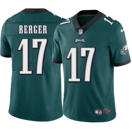 Mitch Berger #17 Eagles Cheap Green Jersey