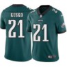 John Kusko #21 Eagles Cheap Green Jersey