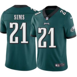 David Sims #21 Eagles Cheap Green Jersey