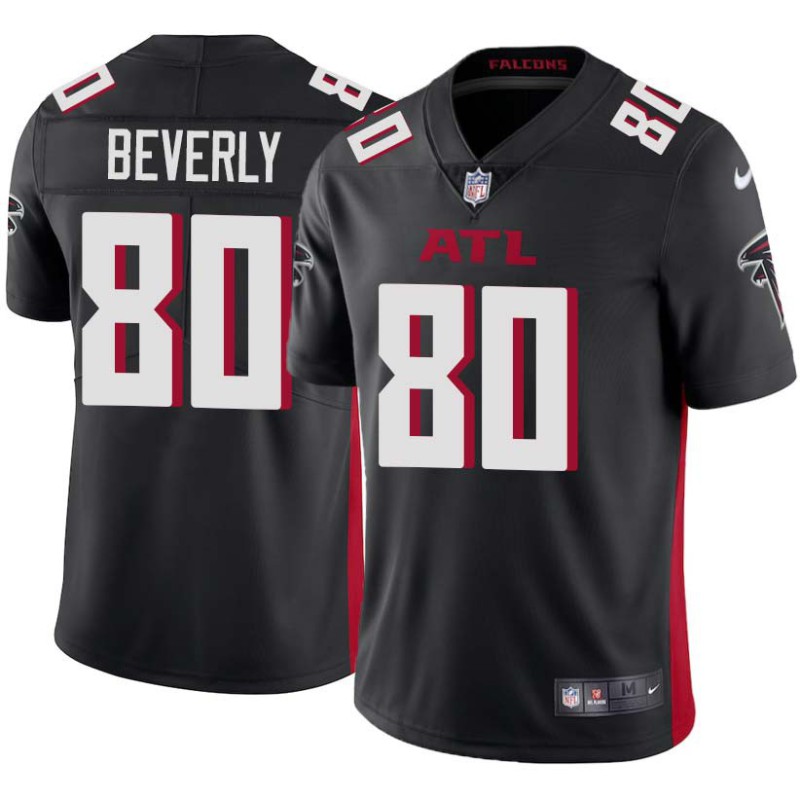 Falcons #80 Eric Beverly Football Jersey -Black