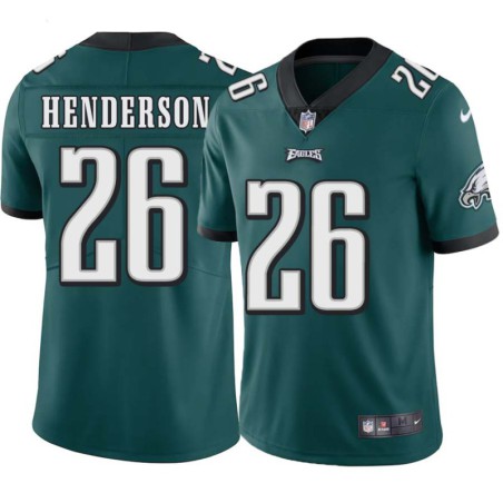 Jerome Henderson #26 Eagles Cheap Green Jersey