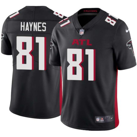 Falcons #81 Michael Haynes Football Jersey -Black