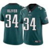 Hubie Oliver #34 Eagles Cheap Green Jersey