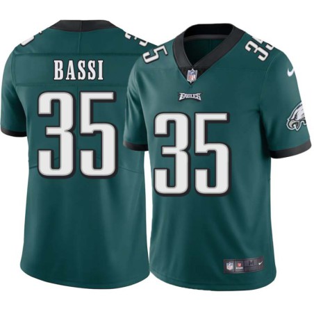 Dick Bassi #35 Eagles Cheap Green Jersey