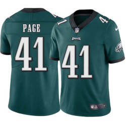 Jarrad Page #41 Eagles Cheap Green Jersey