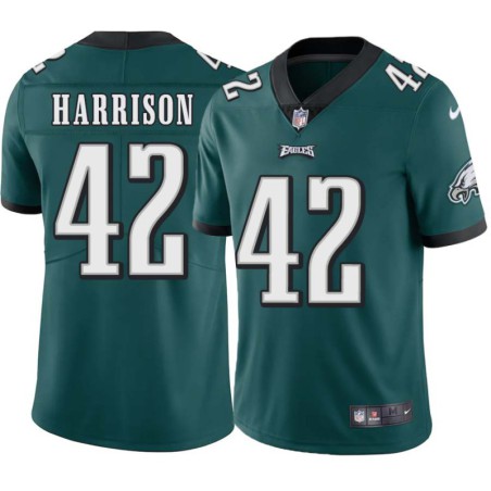 Bob Harrison #42 Eagles Cheap Green Jersey