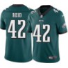 Mike Reid #42 Eagles Cheap Green Jersey