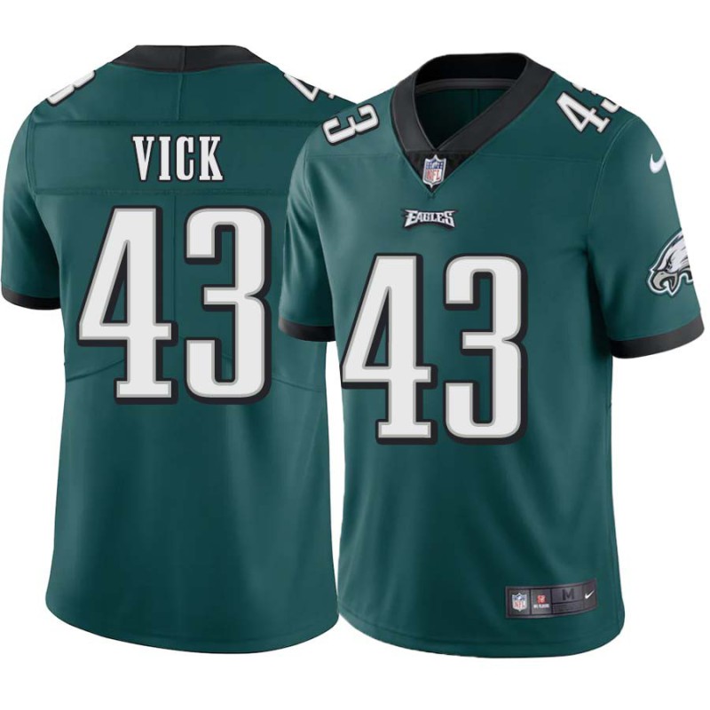 Roger Vick #43 Eagles Cheap Green Jersey