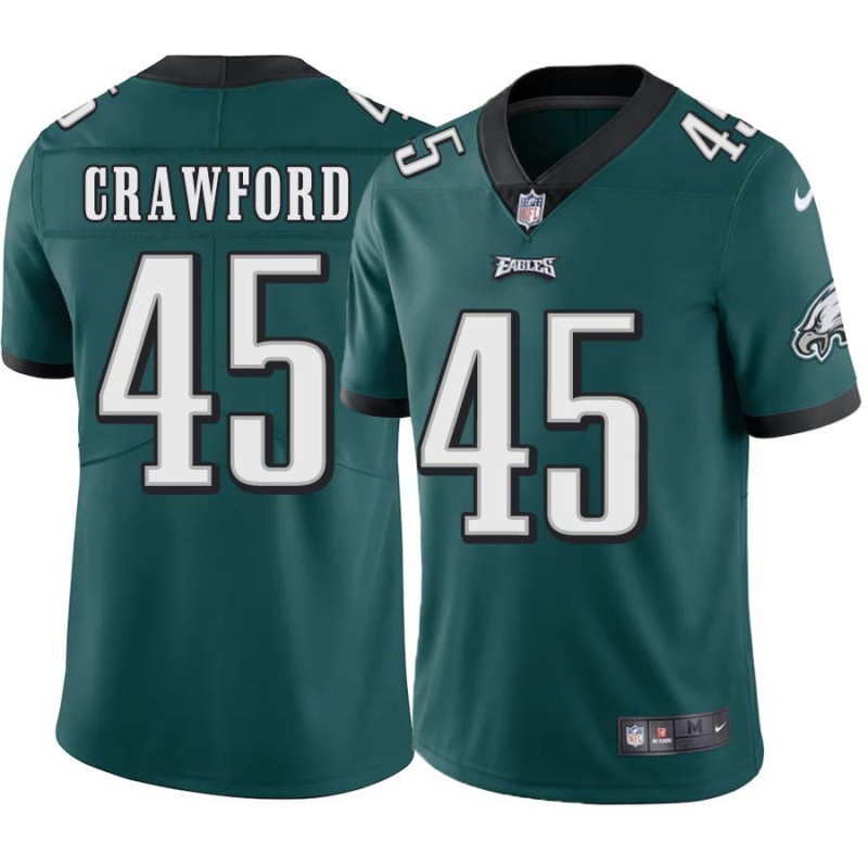 Charles Crawford #45 Eagles Cheap Green Jersey