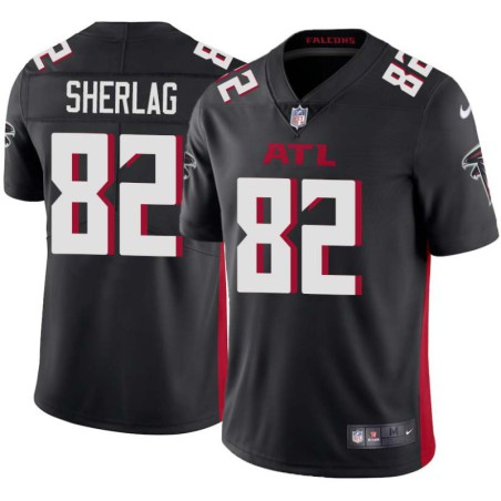 Falcons #82 Bob Sherlag Football Jersey -Black