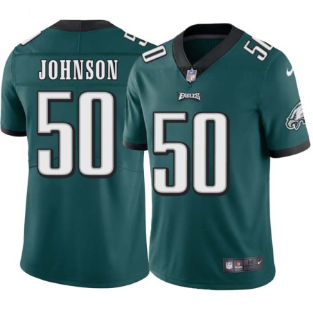 Fred Johnson #50 Eagles Cheap Green Jersey