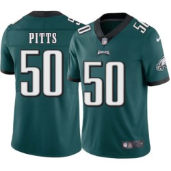 Alabama Pitts #50 Eagles Cheap Green Jersey