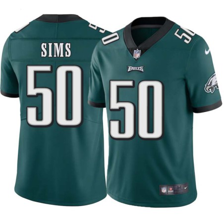 Ernie Sims #50 Eagles Cheap Green Jersey