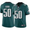 Ernie Sims #50 Eagles Cheap Green Jersey