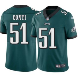 Enio Conti #51 Eagles Cheap Green Jersey