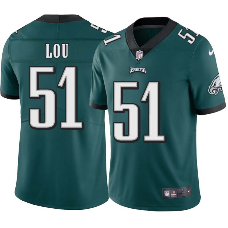 Ron Lou #51 Eagles Cheap Green Jersey