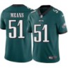 Steven Means #51 Eagles Cheap Green Jersey