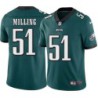 Bert Milling #51 Eagles Cheap Green Jersey