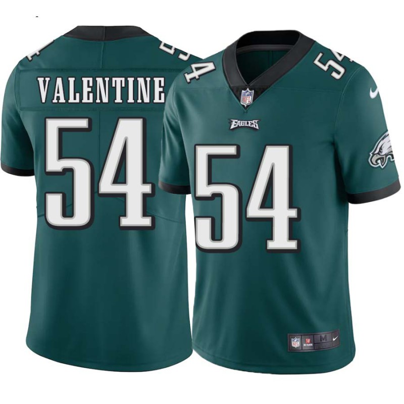 Zack Valentine #54 Eagles Cheap Green Jersey