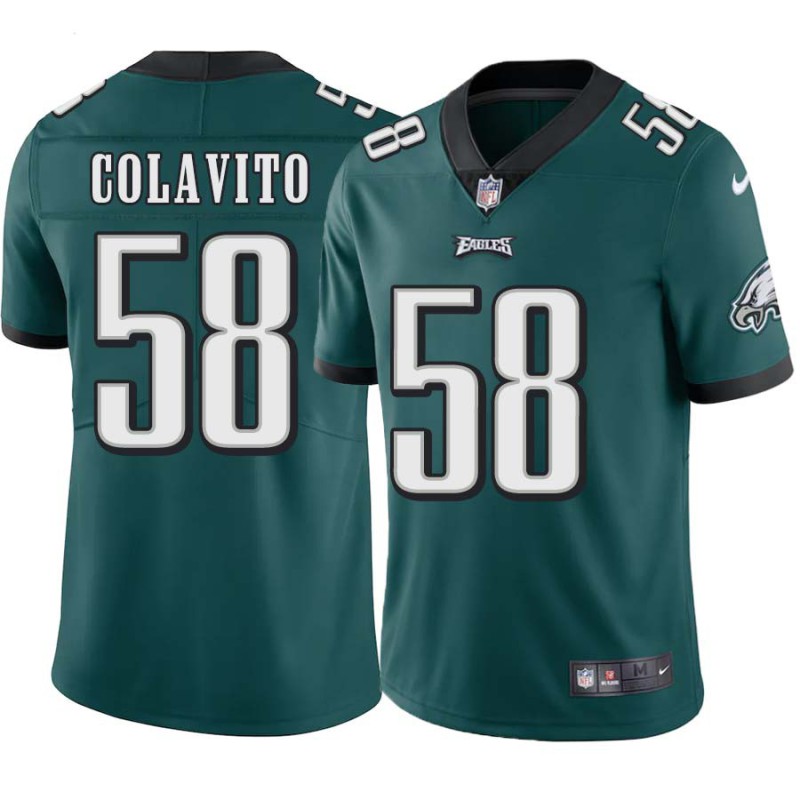 Steve Colavito #58 Eagles Cheap Green Jersey