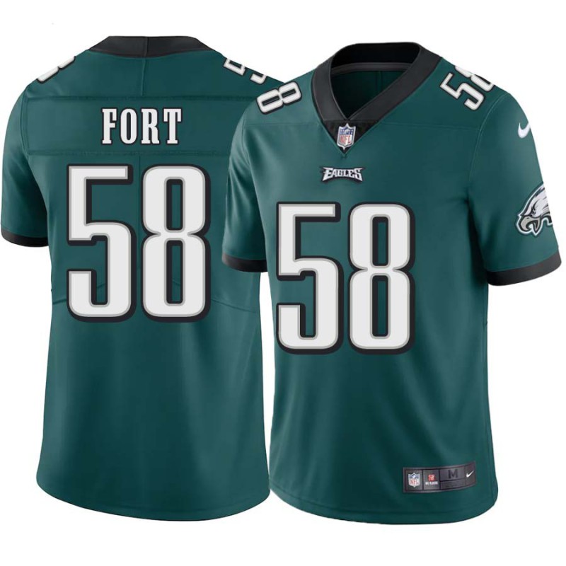 L.J. Fort #58 Eagles Cheap Green Jersey