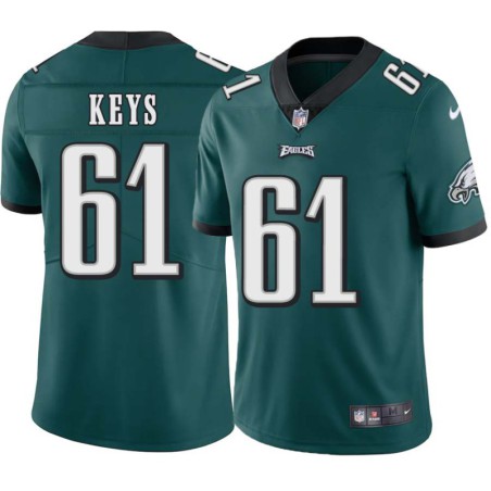 Howard Keys #61 Eagles Cheap Green Jersey