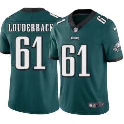 Tom Louderback #61 Eagles Cheap Green Jersey