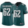 Brian Baldinger #62 Eagles Cheap Green Jersey