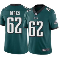 Mike Dirks #62 Eagles Cheap Green Jersey